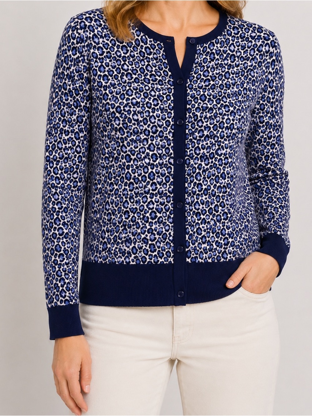 PARKHURST cheetah print Dylan‎ Cardigan size XL
